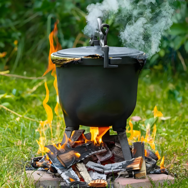 5L Cast Iron Cauldron for Garden Campfire Grill | Garden furniture, relaxation, modern style