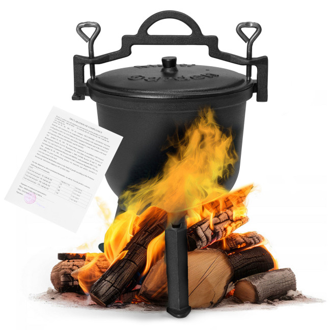 8L Cast Iron Cauldron for Garden Campfire Grill | Garden furniture, relaxation, modern style