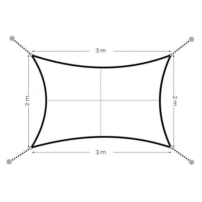ModernHome Waterproof Rectangular Sun Shade Sail 2x3m | Garden furniture, relaxation, modern style