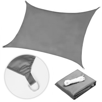MultiGarden Waterproof Square Sun Shade Sail 3x3m Grey | Garden furniture, relaxation, modern style