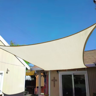 MultiGarden Waterproof Square Sun Shade Sail 4x4m Beige | Garden furniture, relaxation, modern style