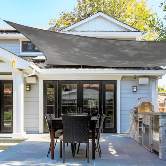 MultiGarden Waterproof Square Sun Shade Sail 4x4m Grey | Garden furniture, relaxation, modern style