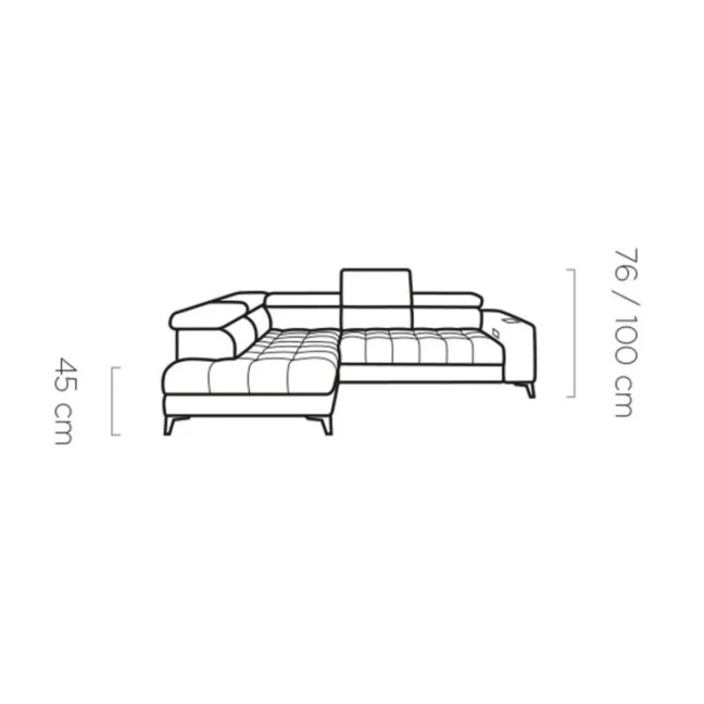 Baggio Corner Sofa - With Electric Seat Extension