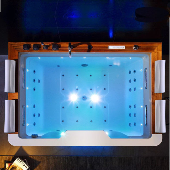 BATHTUB WITH HYDRO-MASSAGE ZEFIR 934 WHITE 192x131 CM
