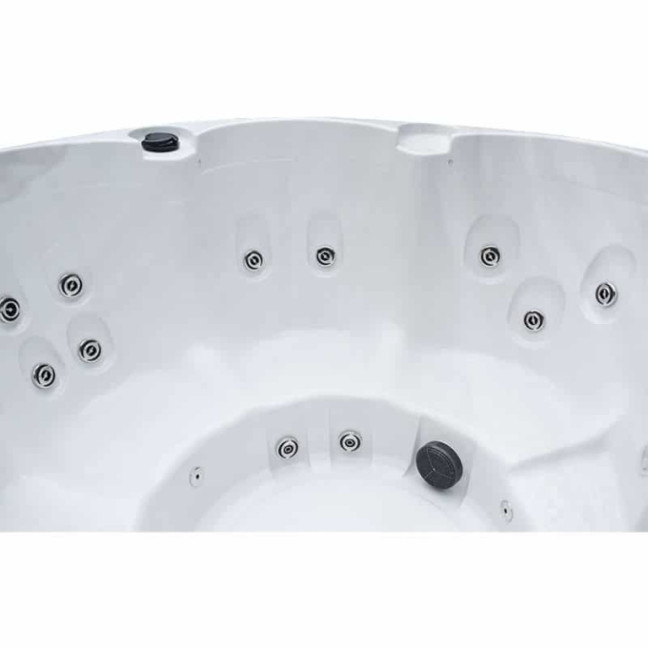 Muskö 5-Person Hydro-Spa Ø 208 × 89 cm — compact round tub with ozone, LED & Nordic insulation