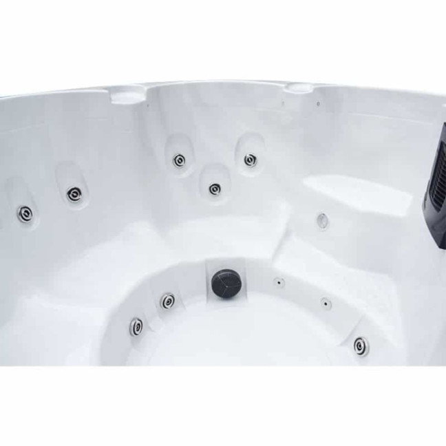 Muskö 5-Person Hydro-Spa Ø 208 × 89 cm — compact round tub with ozone, LED & Nordic insulation