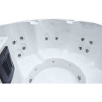 Muskö 5-Person Hydro-Spa Ø 208 × 89 cm — compact round tub with ozone, LED & Nordic insulation