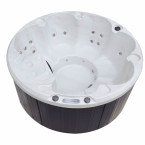 Muskö 5-Person Hydro-Spa Ø 208 × 89 cm — compact round tub with ozone, LED & Nordic insulation