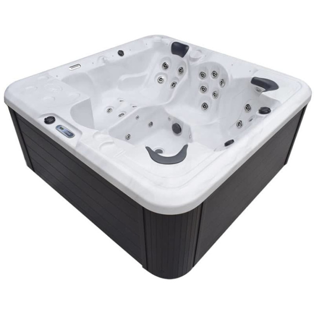 Ingarö 5-Person Hydro-Spa 220 × 220 × 89 cm — round-corner lounge tub with Wi-Fi & Nordic triple insulation