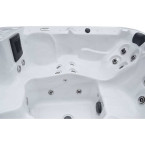 Ingarö 5-Person Hydro-Spa 220 × 220 × 89 cm — round-corner lounge tub with Wi-Fi & Nordic triple insulation