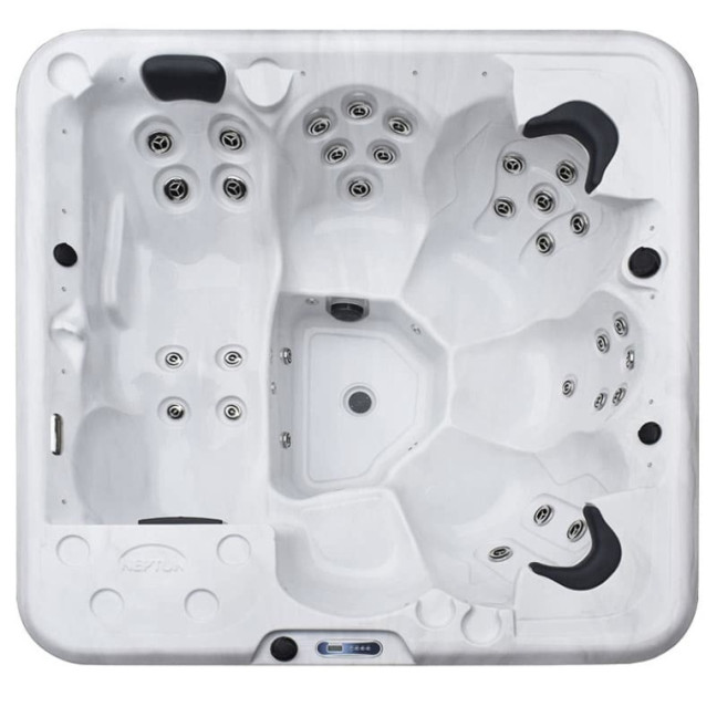 Ingarö 5-Person Hydro-Spa 220 × 220 × 89 cm — round-corner lounge tub with Wi-Fi & Nordic triple insulation