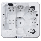 Ingarö 5-Person Hydro-Spa 220 × 220 × 89 cm — round-corner lounge tub with Wi-Fi & Nordic triple insulation
