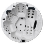 Rindö 5-Person Hydro-Spa Ø 229 × 96 cm — round lounger tub with Wi-Fi & Nordic insulation