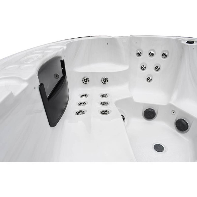 Rindö 5-Person Hydro-Spa Ø 229 × 96 cm — round lounger tub with Wi-Fi & Nordic insulation
