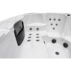 Rindö 5-Person Hydro-Spa Ø 229 × 96 cm — round lounger tub with Wi-Fi & Nordic insulation