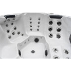 Rindö 5-Person Hydro-Spa Ø 229 × 96 cm — round lounger tub with Wi-Fi & Nordic insulation