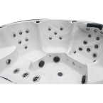 Rindö 5-Person Hydro-Spa Ø 229 × 96 cm — round lounger tub with Wi-Fi & Nordic insulation