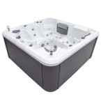 Utö 6-Person Hydro-Spa 229 × 229 × 96 cm — Nordic-ready hot tub with Wi-Fi & colour-change mood lights
