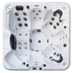Utö 6-Person Hydro-Spa 229 × 229 × 96 cm — Nordic-ready hot tub with Wi-Fi & colour-change mood lights
