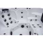 Utö 6-Person Hydro-Spa 229 × 229 × 96 cm — Nordic-ready hot tub with Wi-Fi & colour-change mood lights