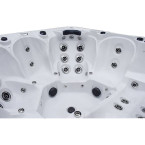 Utö 6-Person Hydro-Spa 229 × 229 × 96 cm — Nordic-ready hot tub with Wi-Fi & colour-change mood lights
