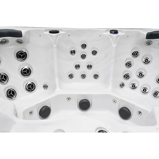Dunö 5-Person Luxury Hot Tub 229 × 229 × 96 cm — dual-lounger spa for resort-grade hydrotherapy