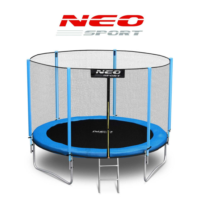 Garden trampoline 6ft/183cm with external net and Neo-Sport ladder