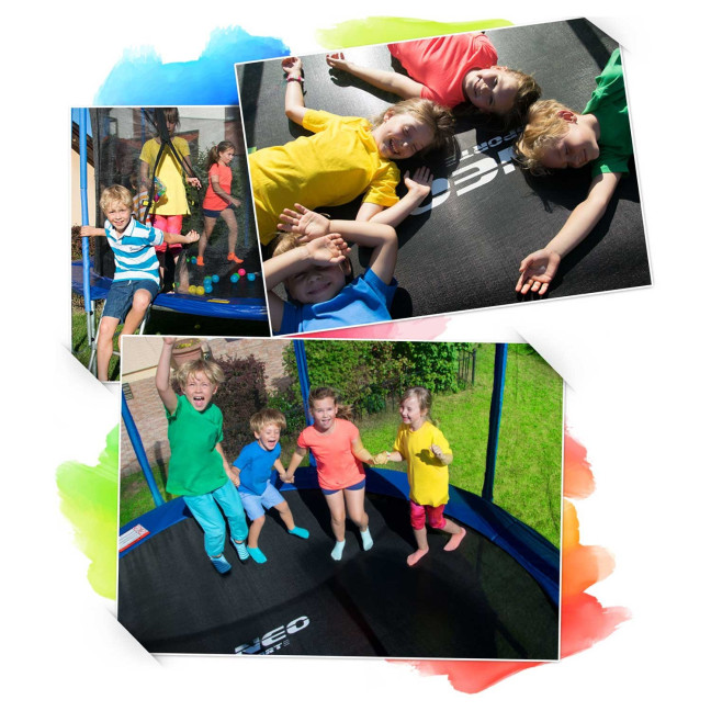 Garden trampoline 6ft/183cm with external net and Neo-Sport ladder