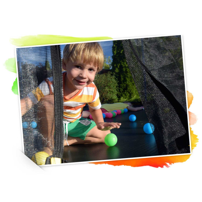 Garden trampoline 6ft/183cm with external net and Neo-Sport ladder