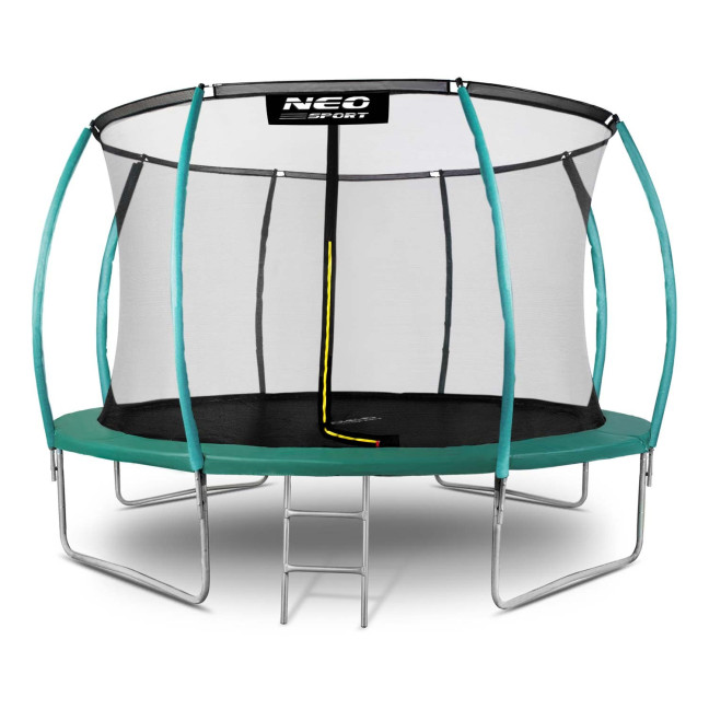 Garden trampoline 12ft/374cm with net, profiled posts and ladder Neo-Sport