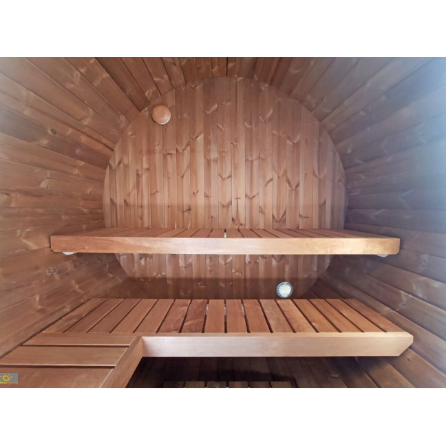 Outdoor Terrace Sauna / Electric or Wood-Burning Harvia Heater / High-Quality Scandinavian Spruce (Thermowood)