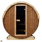 Outdoor Terrace Sauna / Electric or Wood-Burning Harvia Heater / High-Quality Scandinavian Spruce (Thermowood)