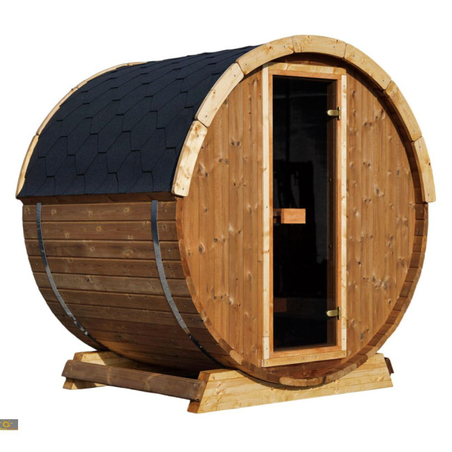 Outdoor Terrace Sauna / Electric or Wood-Burning Harvia Heater / High-Quality Scandinavian Spruce (Thermowood)