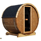 Outdoor Terrace Sauna / Electric or Wood-Burning Harvia Heater / High-Quality Scandinavian Spruce (Thermowood)