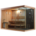 Dry sauna with HARVIA 6 kW stove + Shower cabin with hydromassage and steam function | Luxury Relaxation | Scandinavian Style