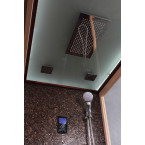 Dry sauna with HARVIA 6 kW stove + Shower cabin with hydromassage and steam function | Luxury Relaxation | Scandinavian Style