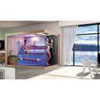 Dry sauna with HARVIA 6 kW stove + Shower cabin with hydromassage and steam function | Luxury Relaxation | Scandinavian Style