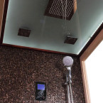 Dry sauna with HARVIA 3 kW stove + Shower cabin with hydromassage and sauna function | Modern Design | Ready to Assemble