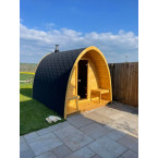 Pod 300 Outdoor Sauna / Harvia Electric or Wood-Burning Stove / High-Quality Scandinavian Spruce (Thermowood)