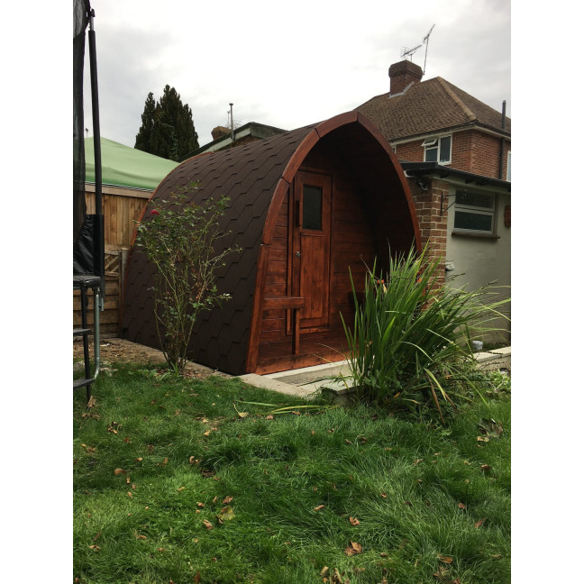Pod 300 Outdoor Sauna / Harvia Electric or Wood-Burning Stove / High-Quality Scandinavian Spruce (Thermowood)
