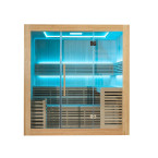MO-SS2016H Dry sauna with HARVIA 8 kW heater | Thermo Wood | Natural Wood