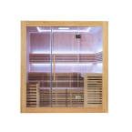 MO-SS2016H Dry sauna with HARVIA 8 kW heater | Thermo Wood | Natural Wood