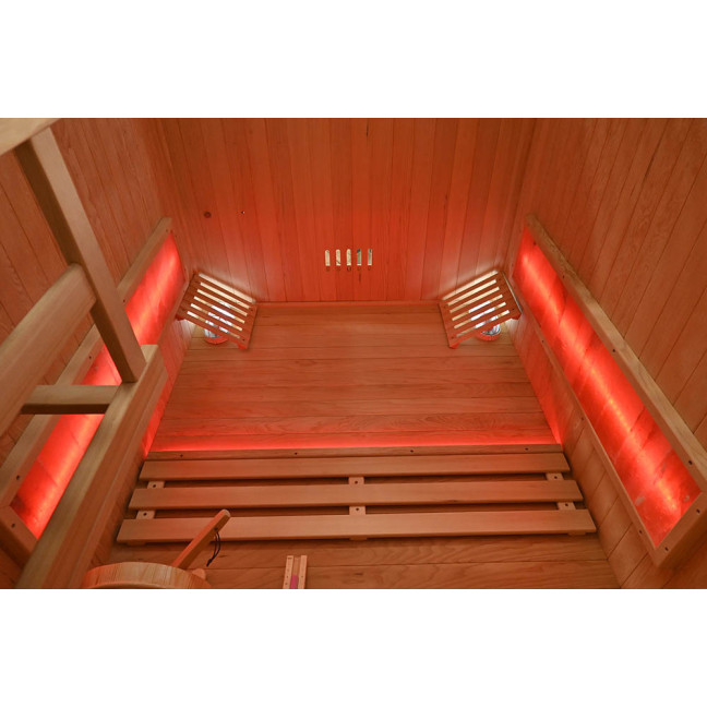 MO-TS3B Dry sauna with HARVIA heater 3.5 kW | Thermo Wood | Natural Wood