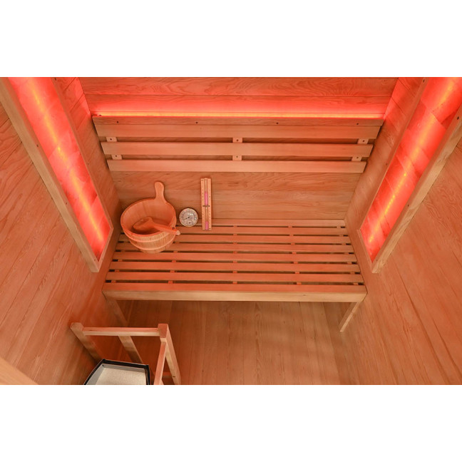 MO-TS3B Dry sauna with HARVIA heater 3.5 kW | Thermo Wood | Natural Wood