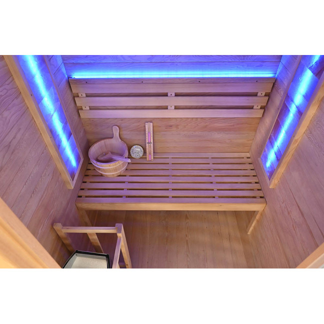 MO-TS3B Dry sauna with HARVIA heater 3.5 kW | Thermo Wood | Natural Wood