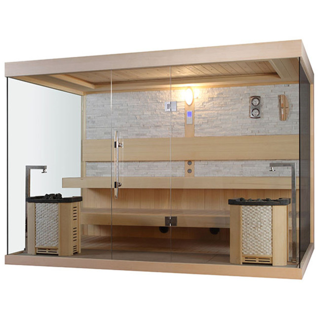 MUE-1240 Dry sauna with HARVIA 12 kW heater | Elegant Minimalism | Ready to Assemble
