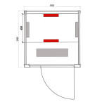 MO-EA1R Infrared sauna | Home SPA | Panoramic Glass