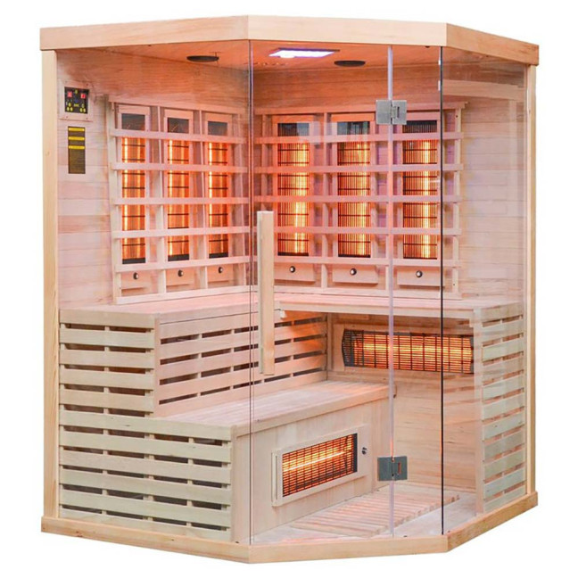 MO-EA3CR WHITE Canadian Spruce Infrared Sauna