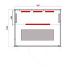 MO-EA3R Infrared sauna - CANADIAN FIR | Panoramic Glass | Thermo Wood