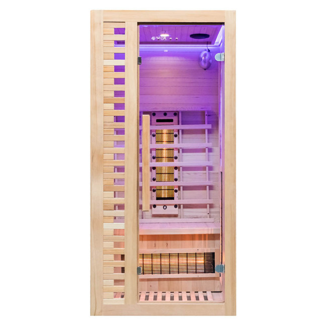 MO-RL1ST Infrared sauna with salt stone + tourmalines | Natural Wood | Elegant Minimalism